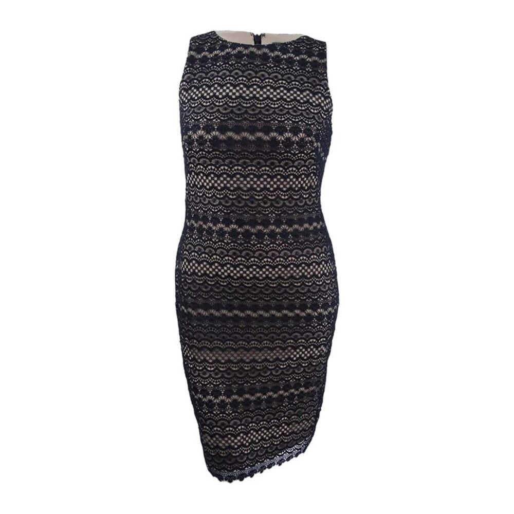 Lauren by Ralph Lauren Women's Scalloped Lace Sheath Dress - Black